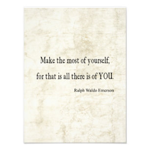 Vintages Inspirational Zitat Emerson Fotodruck