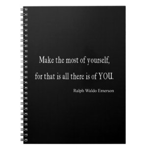 Vintages Inspirational Zitat Emerson - Notizblock