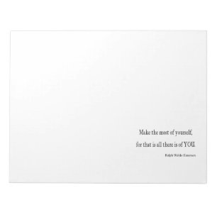 Vintages Inspirational Zitat Emerson - Notizblock