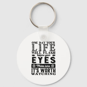 Vintages inspirierendes Zitat Leben Schlüsselanhänger