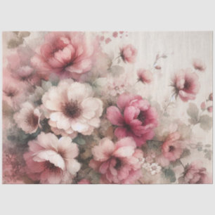 Vintages, Inspiriertes Blumenzwirn Seidenpapier