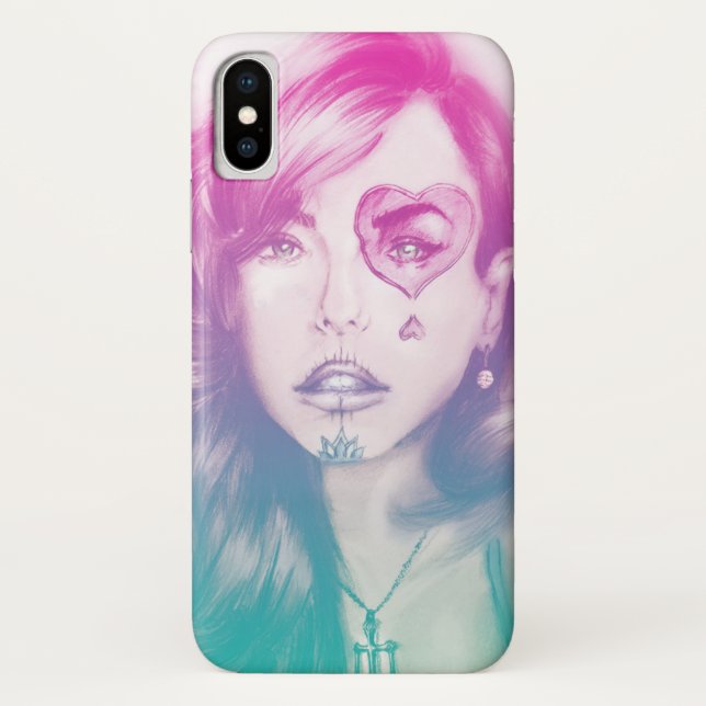 Vintages iPhone-Gehäuse - Regenbogen Case-Mate iPhone Hülle (Rückseite)