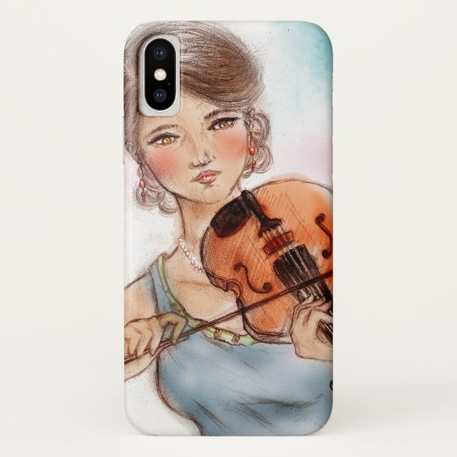 Vintages iPhone - Geige Case-Mate iPhone Hülle (Rückseite)