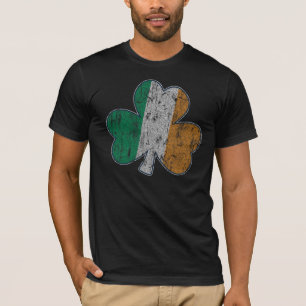 Vintages irisches Flaggen-Kleeblatt T-Shirt