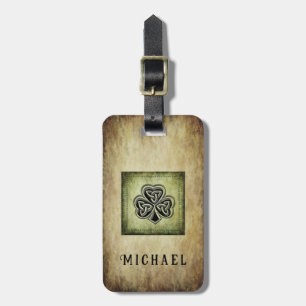 Vintages irisches Glücksspiel-Kleeblatt Gepäckanhänger