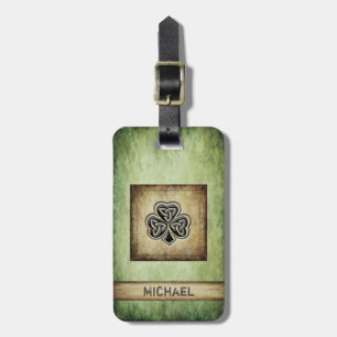 Vintages irisches Glücksspiel-Kleeblatt Gepäckanhänger