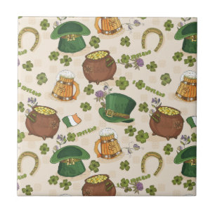 Vintages Irland-Ikonen-Muster Fliese