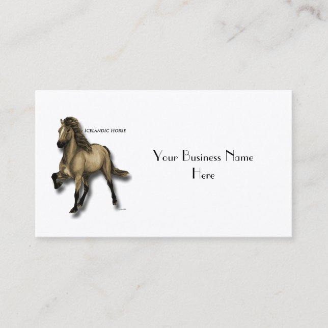 Vintages Isländisch Visitenkarte (Vorderseite)