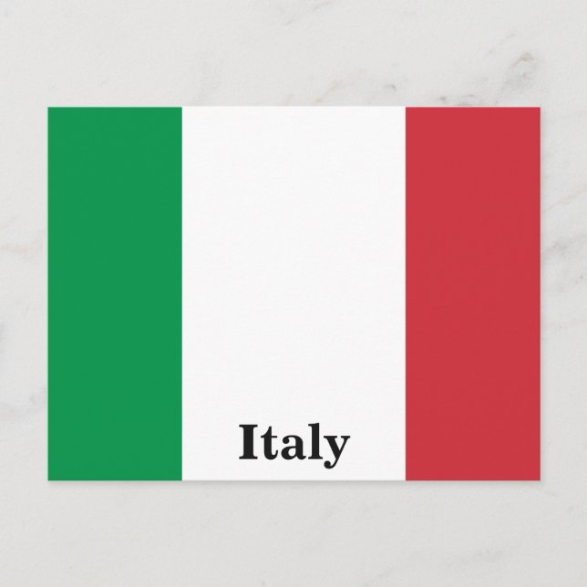 Vintages Italien Flaggenreisen Tourismus Postkarte (Vorderseite)
