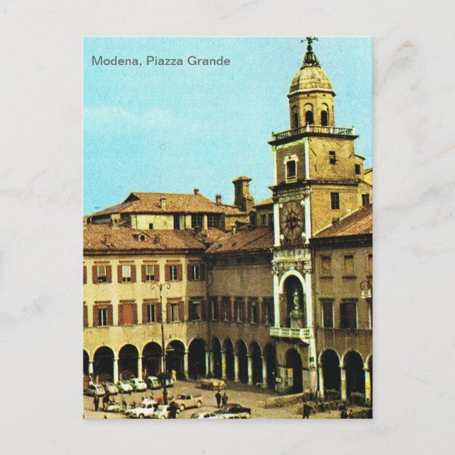 Vintages Italien, Modena, Piazza Grande Postkarte (Vorderseite)