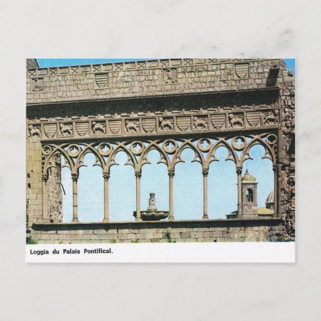 Vintages Italien, Rom, Vatikan, Papstpalast Postkarte (Vorderseite)