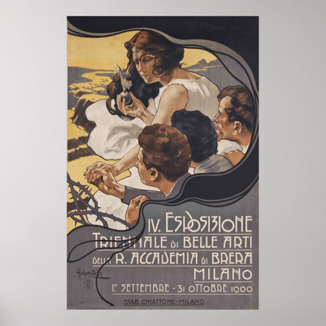 Vintages Italienisch Poster (Vorne)