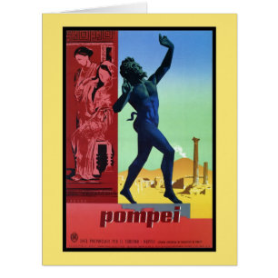 Vintages italienisches Reiseplakat Pompejis