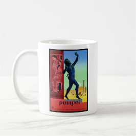 Vintages italienisches Reiseplakat Pompejis Tasse