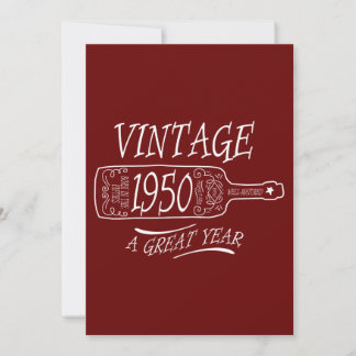 Vintages Jahr 1950 Einladung
