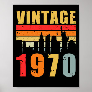 Vintages Jahr 1970 Poster