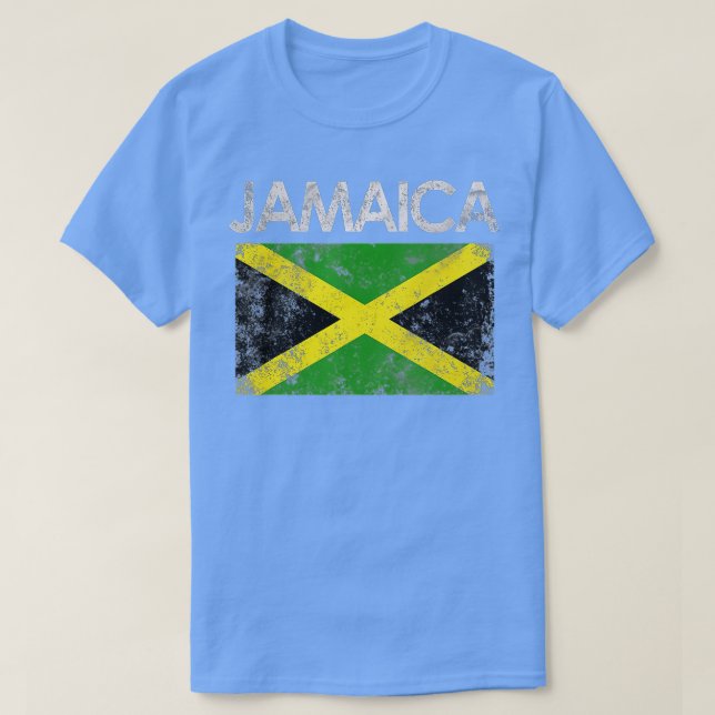 Vintages jamaikanisches Flaggengeschenk T-Shirt (Design vorne)