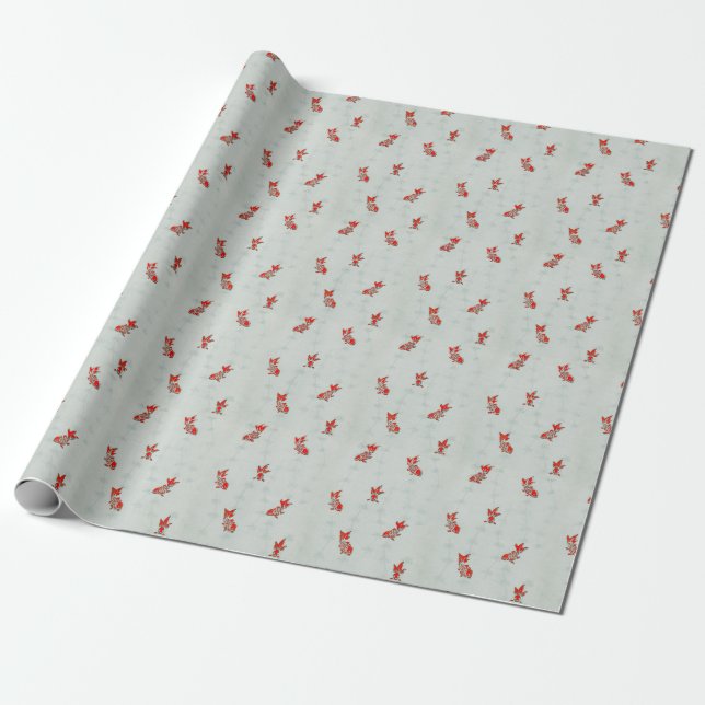 Vintages japanisches Goldfisch-Wiederholmuster Geschenkpapier (Ungerollt)