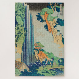 Vintages Japanisches Holzhaus Wasserfall Kisokaido