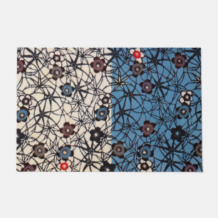 Vintages japanisches Kimono Textile (Bingata) Fußmatte
