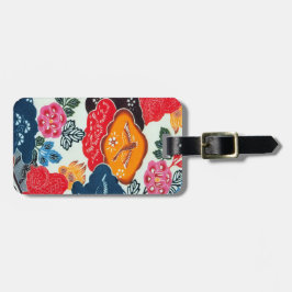 Vintages japanisches Kimono Textile (Bingata) Gepäckanhänger