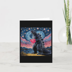 Vintages japanisches Monster Kaiju Valentines Hear Karte