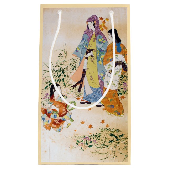 Vintages japanisches Textil Kleine Geschenktüte (Vorderseite)