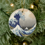 Vintages japanisches ukiyo e art the great wave keramik ornament<br><div class="desc">Vintages japanisches ukiyo e kunst die großartigen wave Zuhause accessoires,  japanisches ukiyo e Zuhause dekorationen.</div>