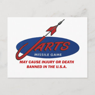 Vintages Jarts-Turnier Einladung Postkarte