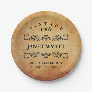 Vintages 🎈 jedes Lebensalter Pappteller