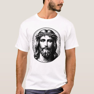 Vintages Jesus-Gesicht T-Shirt