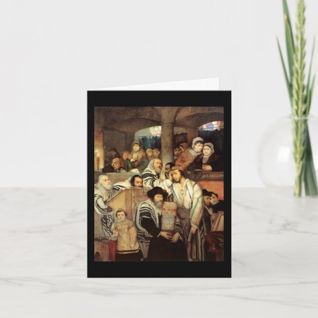 Vintages Jom Kippur Karte (Vorderseite)