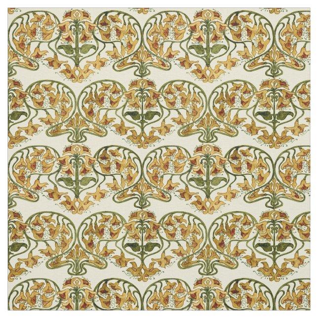 Vintages Jugendstil 1907 Blumenmuster Stoff (Muster)