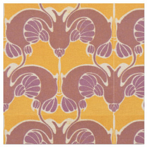 Vintages Jugendstil Astarta Muster von K. Moser Stoff