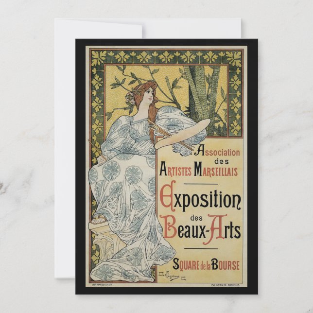 Vintages Jugendstil, Ausstellung des Beaux Arts (Vorderseite)