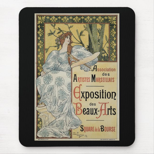 Vintages Jugendstil, Ausstellung des Beaux Arts Mousepad (Vorne)