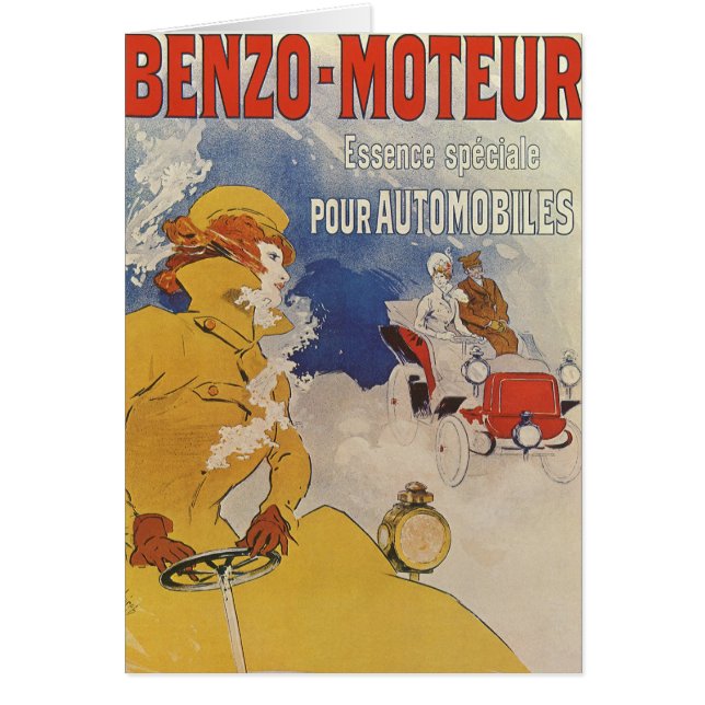 Vintages Jugendstil, Benzo Moteur von Jules Cheret (Vorne)
