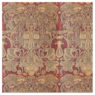 Vintages Jugendstil-Bird- und Folientyp Stoff