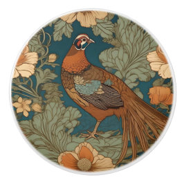 Vintages Jugendstil-Blumenmuster Keramikknauf