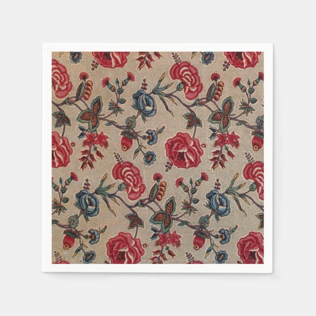 Vintages Jugendstil-Botanisches Kunsthandwerk Serviette (Vorderseite)