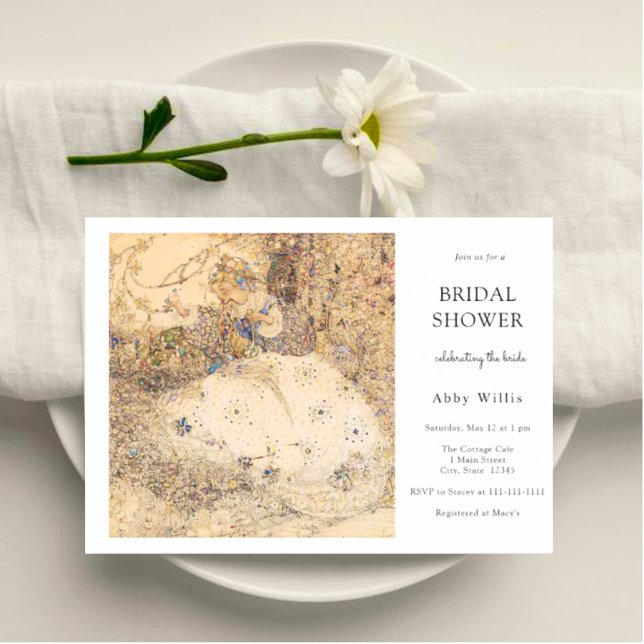 Vintages Jugendstil-Brautparty Einladung (Von Creator hochgeladen)