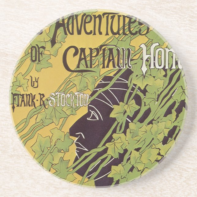 Vintages Jugendstil-Buch, Kapitän Horn Adventures Untersetzer (Vorne)