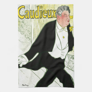 Vintages Jugendstil, Caudieux von Toulouse Lautrec Geschirrtuch