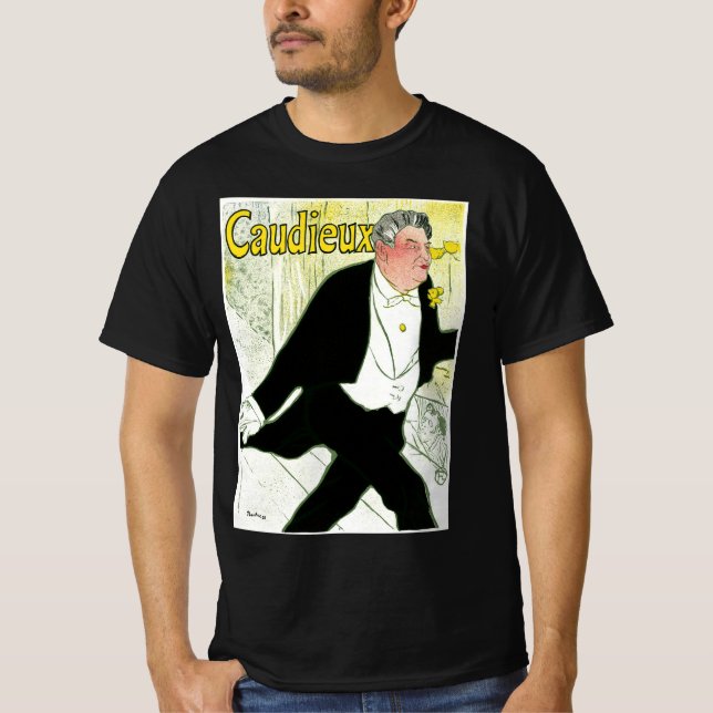 Vintages Jugendstil, Caudieux von Toulouse Lautrec T-Shirt (Vorderseite)