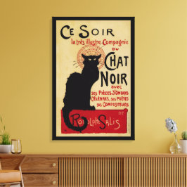 Vintages Jugendstil, Ce Soir Chat Noir Black Cat Leinwanddruck