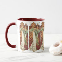 Vintages Jugendstil, Champagner von Alphonse Mucha