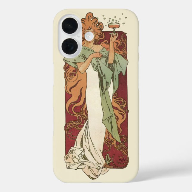 Vintages Jugendstil, Champagner von Alphonse Mucha title_seo2 (Rückseite)