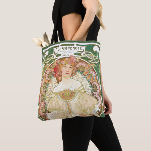 Vintages Jugendstil, Champenois von Alphonse Mucha Tasche