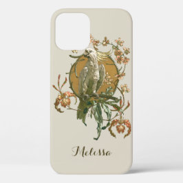 Vintages Jugendstil, Cockatoo Bird, Orchideen Blum title_seo2