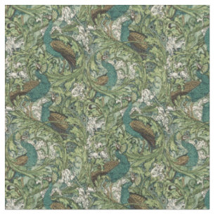 Vintages Jugendstil Das Pfauengarten-Muster Stoff